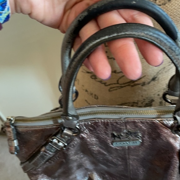 Metallic silver Coach bag - Picture 4 of 6
